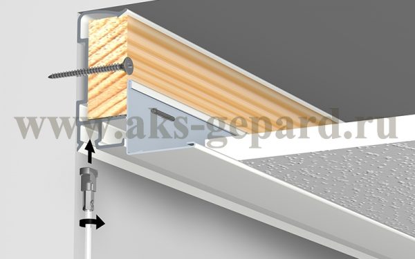 Настенная подвесная система картин "Art Strip Rail" для подвесных потолков